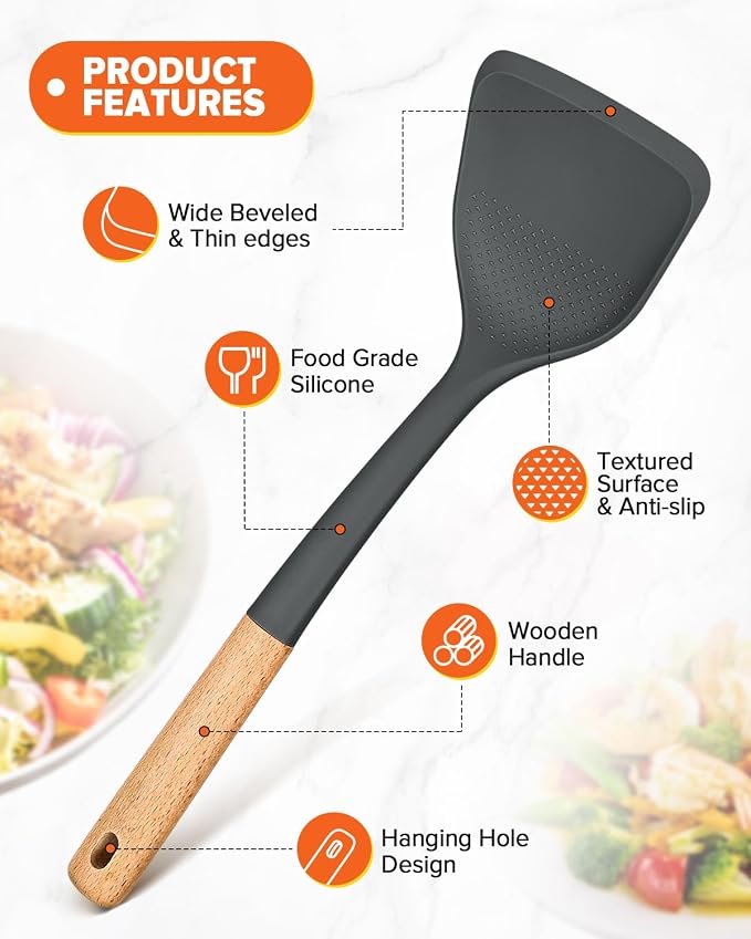 Silicone Cooking Utensils Set, Perfectly Angled - Image 4