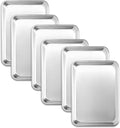 BIEAMA 6 Pack Quarter Size 13" × 10" Baking Sheet Pan Aluminum Commercial by BIEAMA