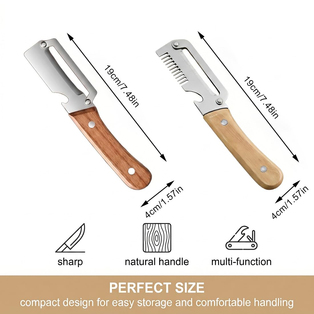 2 Pieces 2 in 1 Multi Functional Vegetable Peelers for Kitchen with