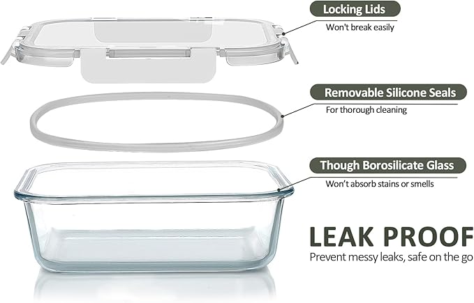 Extra Large Glass Food Storage/Baking Containers Set - Image 3