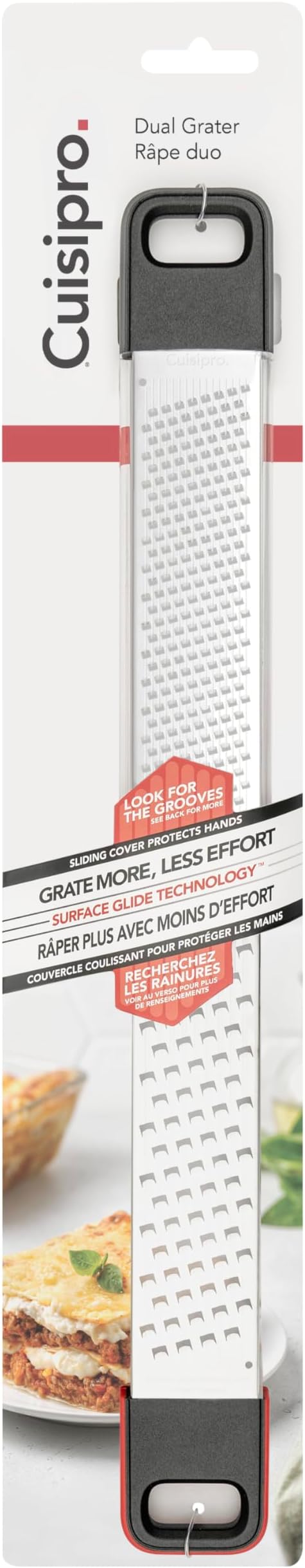 CUISIPRO Surface Glide Technology Stainless Steel Dual Grater, Coarse and Fine - Image 4