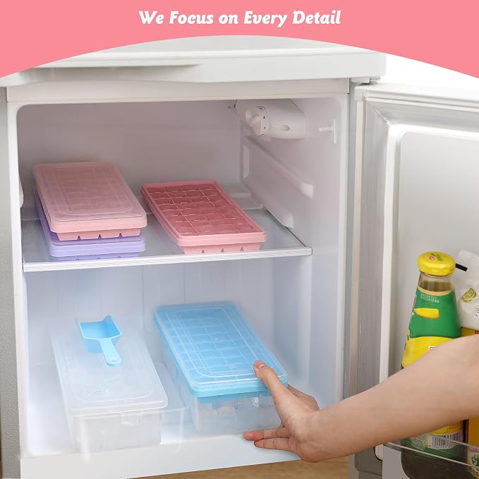 Silicone Ice Cube Tray with Leak-Proof Lid & Storage Bin - Image 6