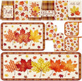 Bencailor 12 Pcs Fall Kitchen Decor Sets 6 Maple Leaves Kitchen Towels