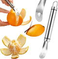 Stainless Steel Orange Peeler Easy and Quick Peeling Long Handle Orange Citrus by GZMAISULEE