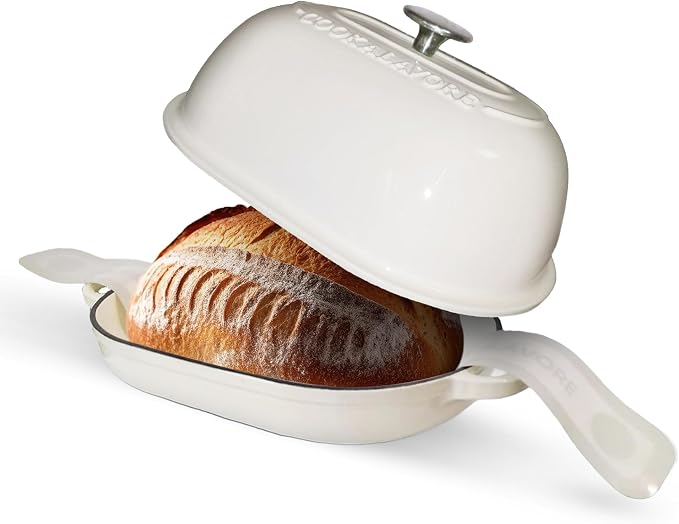 Cast Iron Bread Oven, 6 QT Bread Oven, Thick Enameled Loaf Pan by Unknown