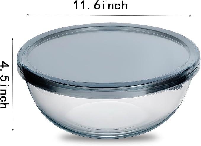 OZY 6.3 Quart Large Glass Mixing Bowl - Image 2