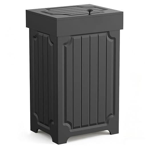 Povrgive Wood Trash Can Cabinet, 13 Gallon Hidden Kitchen Garbage Can by POVRGIVE-GreatDecorForIdealHome