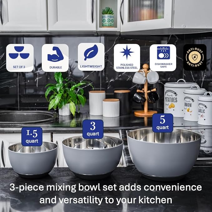 WHYSKO® Stainless Steel Mixing Bowls - Image 2