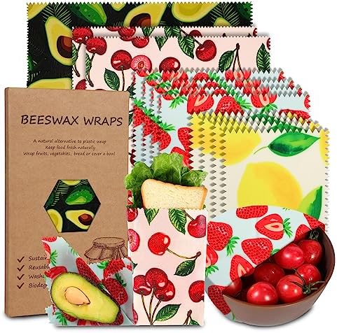 11 Pack Reusable Beeswax Food Wraps