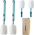 Bottle Brush Long Handle Cup Cleaner Brush Sponge Bottle Scrubber Detachable by Unknown