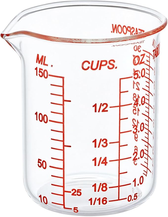 High Borosilicate Glass Measuring Cup-V-Shaped Spout，Glass Measuring Beaker by AckersBORO33