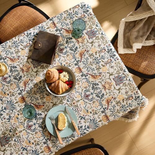 Farmhouse Floral Tablecloths Rectangular Vintage Table Cloth with