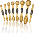 Magnetic Measuring Spoons Set, Stainless Steel, Dual Sided, Dual Sided by Unknown