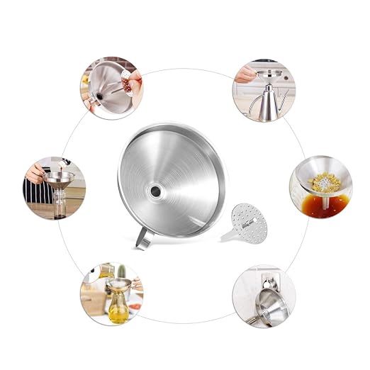 5-Inch Food Grade Stainless Steel Kitchen Funnel - Image 6