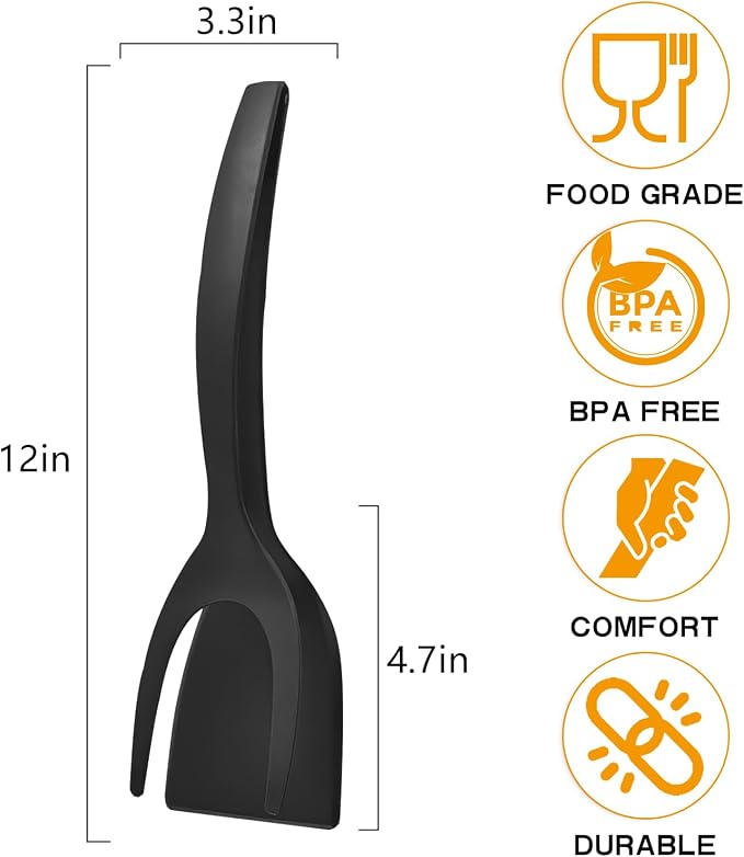 Egg Flipper Spatula Tongs 2 PCS Spatula - Image 3