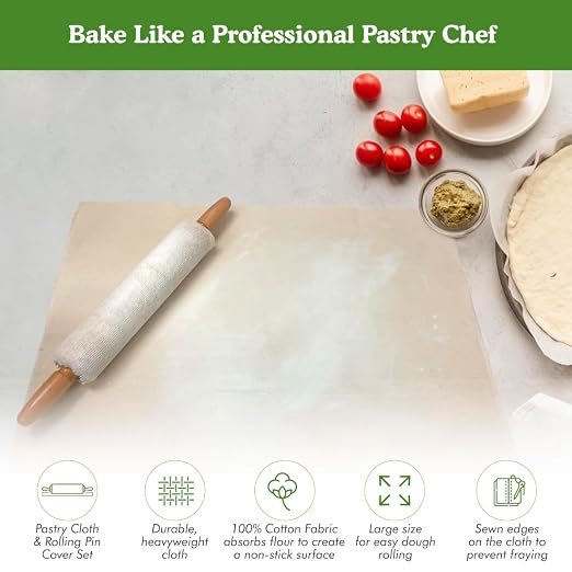 Regency Wraps Natural Pastry Cloth 20"x24" - Image 3
