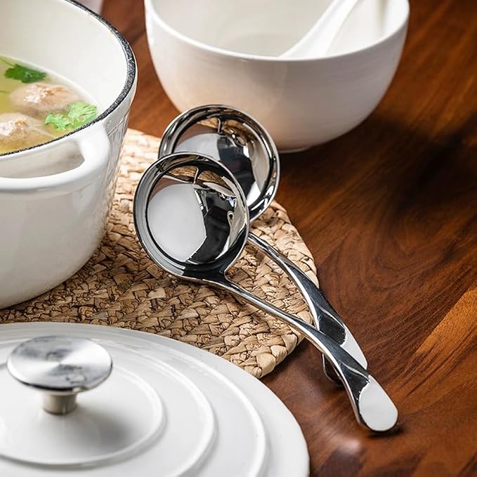 Small ladle, Gravy Ladle, Soup Sauce 18/10 Stainless Steel 7.9‘’ Ladle. - Image 5