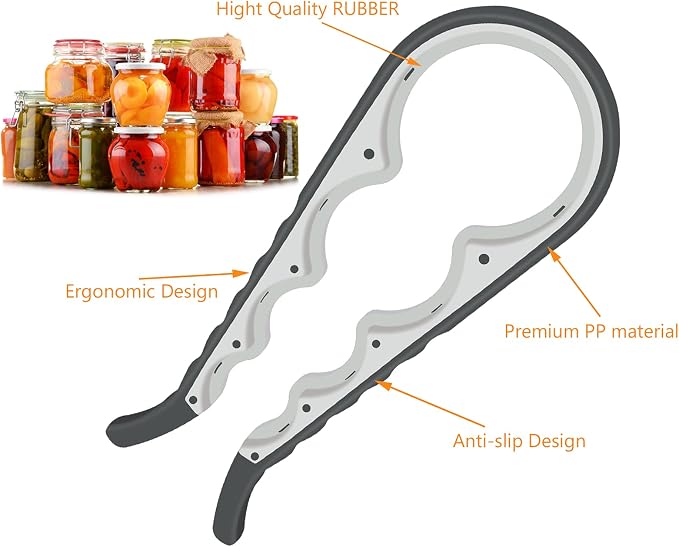 Jar Opener Bottle Opener for Weak Hands, 5 in 1 Multi-Function Can Opener - Image 4