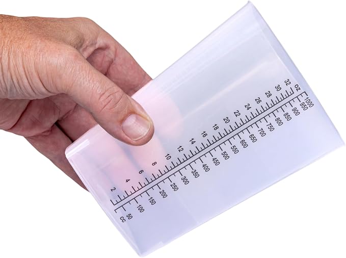 Vakly Plastic Graduated Triangular Intake Output Container 32 ounce Three-Sided - Image 4