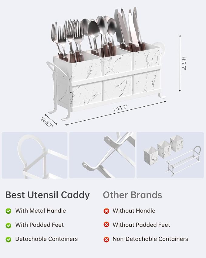 Marble Utensil Holder for Countertop - Image 2