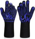 Comsmart BBQ Gloves, 1472F Heat Resistant Silicone Non-Slip Oven Mitts by Comsmart