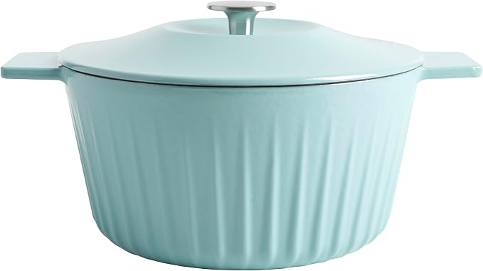 Martha Stewart Eastholm 5 QT Enameled Cast Iron Dutch Oven, Martha Blue by MarthaStewart