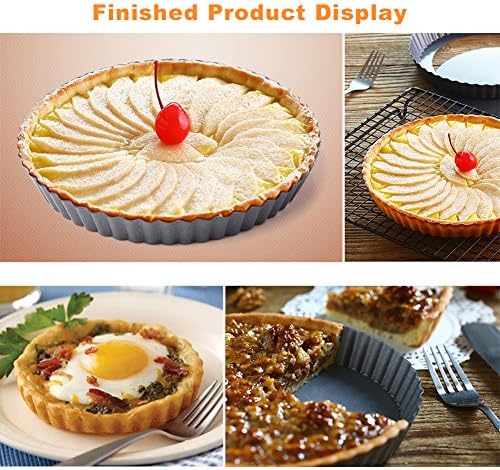 Quiche Pans, Homono Commercial Grade Non Stick Removable Bottom 5 Inch
