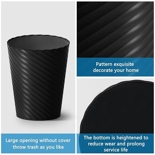 Lysam Bathroom Trash Can, 3 Pack 1.8 Gallons Small Trash Can - Image 4