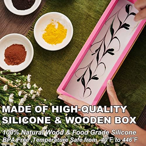 LERYKIN 42oz Rectangular Silicone Soap Mold Kit with Cutter