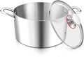 E-far 4 Quart Stock Pot, Tri-Ply Stainless Steel Cooking Pot by E-far
