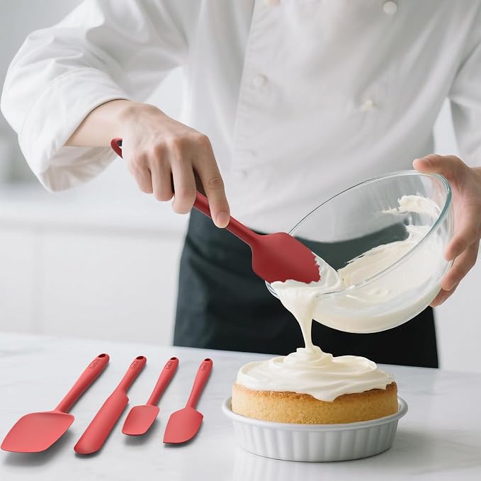 Coukre Silicone Spatula Set of 5, High Temperature Resistant, Food Grade - Image 5