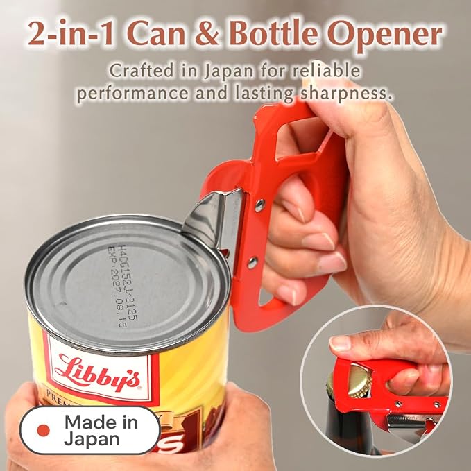 GANGY 2 in 1 Can Opener and Bottle Opener Made in Japan Steel Body - Image 2