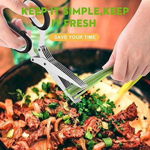 Herb Scissors with 5 Blades and Cover