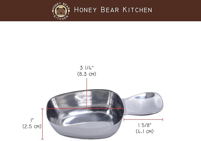 Honey Bear Kitchen Measuring Cup, Polished Stainless Steel - Image 2