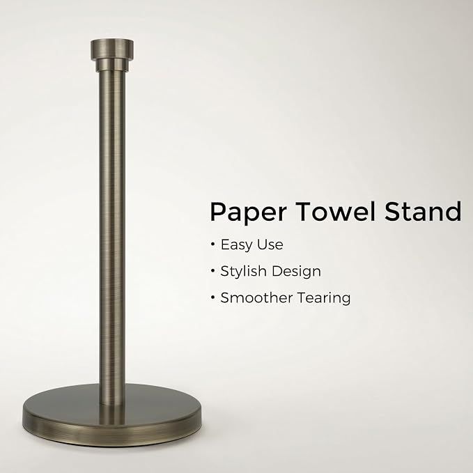 Antique Bronze Paper Towel Holder Countertop, Freestanding Paper Towel Stand - Image 2