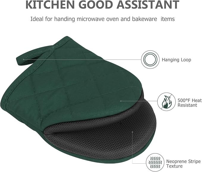 1 Pair Short Oven Mitts - Image 4