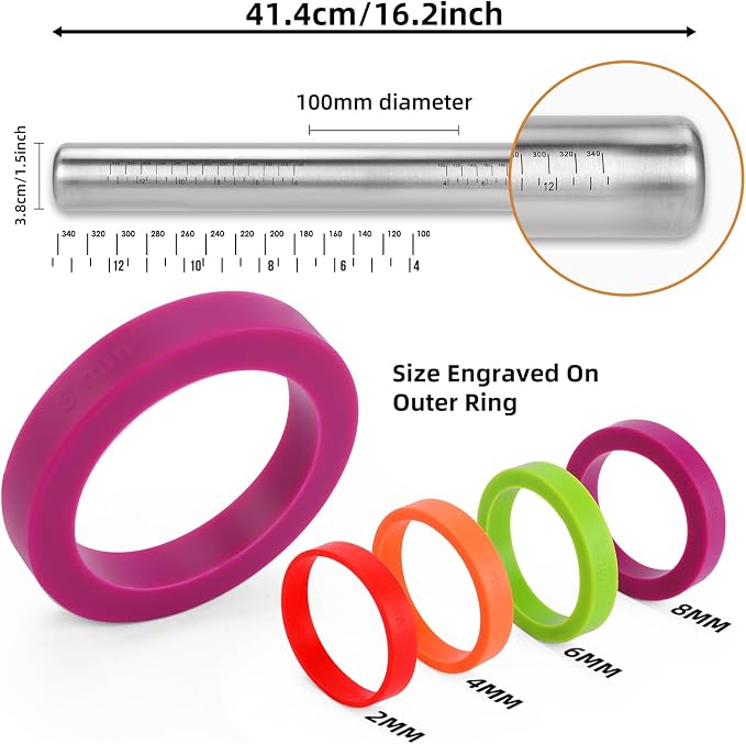 Stainless Steel Rolling Pin - Image 2
