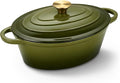 Oval Dutch Oven for Bread Baking, 4.5 Quart Non Stick Enameled Cast Iron Dutch by Kerilyn