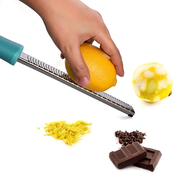 8-Inch Lemon Zester & Cheese Grater 18/8 Stainless Steel Citrus Zester - Image 7