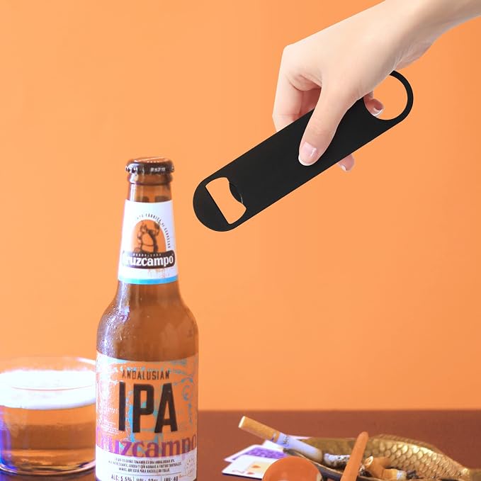 24 Pack Flat Beer Bottle Opener 7 inch Heavy Duty Stainless Steel Flat Bottle - Image 6