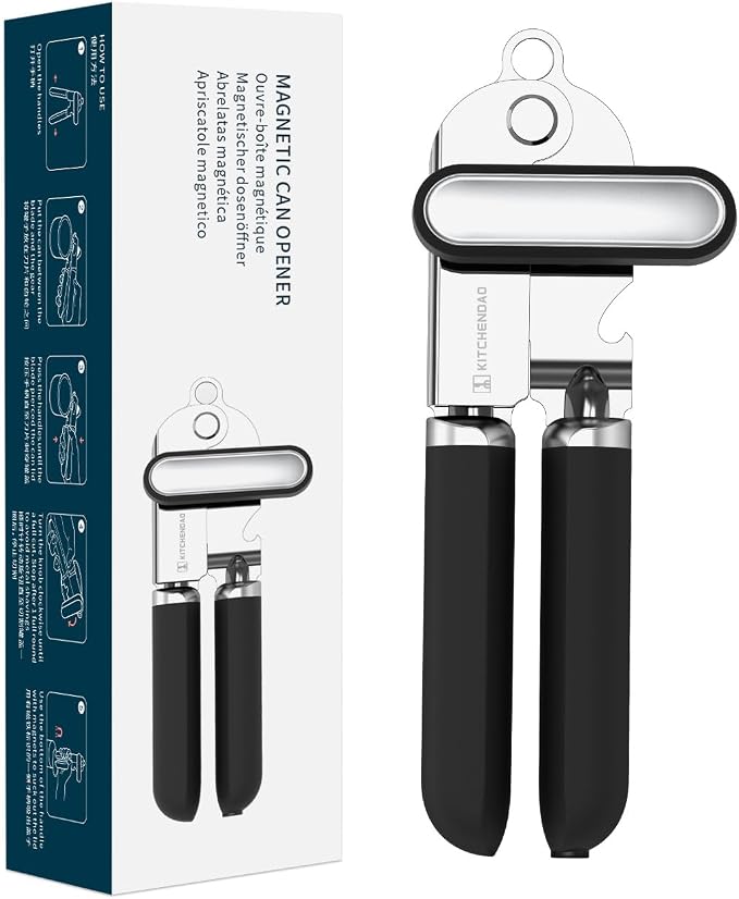 KITCHENDAO Manual Can Opener, Super Sharp Sandvik 12C27 Blade, Handheld Can by KITCHENDAO