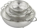 3-Piece Stainless Steel Mesh Micro-Perforated Strainer Colander Set