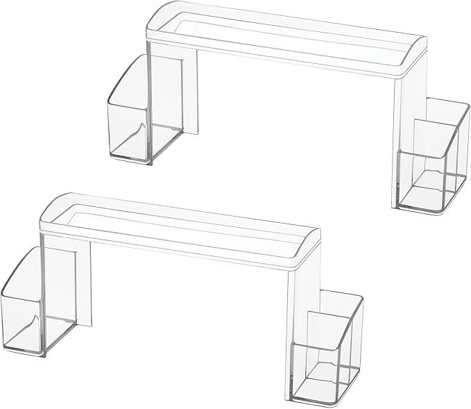 mDesign Small 2-Tier Plastic High-Rise Bathroom Cabinet Organizer - Image 5