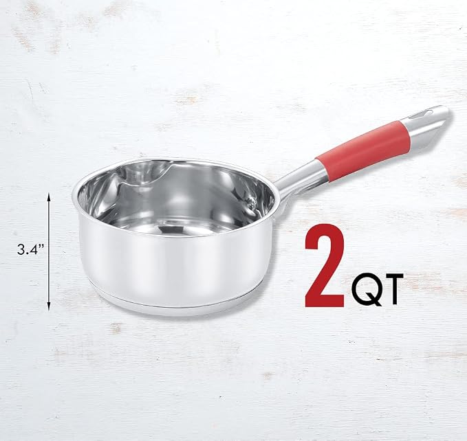 Concord 2 Quart Stainless Steel Saucepan - Image 2