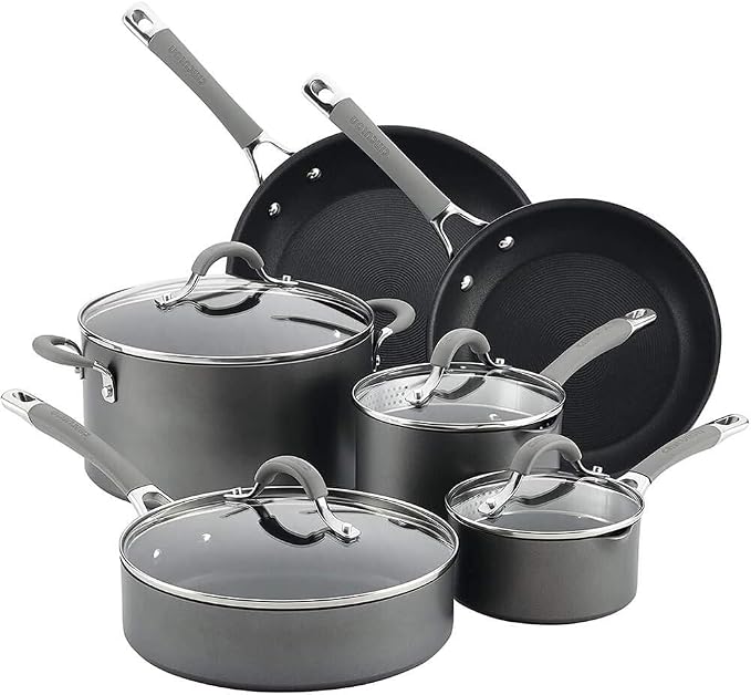 Circulon 84564 Elementum Hard Anodized Nonstick Cookware Set / Pots and Pans Set by Circulon