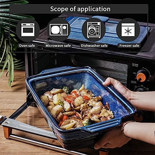 KOOV Ceramic Casserole Dish with Lid, 9 x 13 Inches