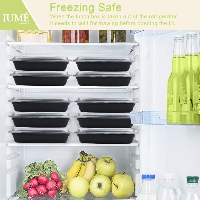 Reusable Food Prep Containers, Meal Dishwasher Safe - Image 3