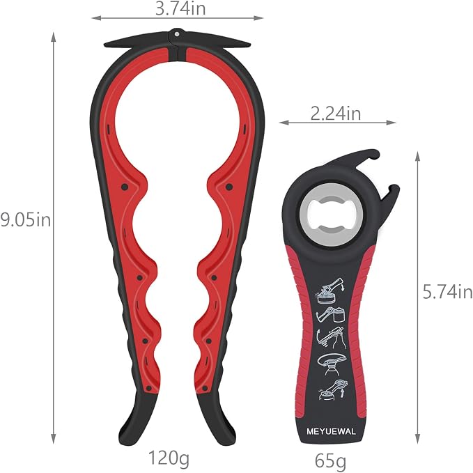 Jar Opener Bottle Opener for Weak Hands, 5 in 1 Multi Function Can Opener - Image 6