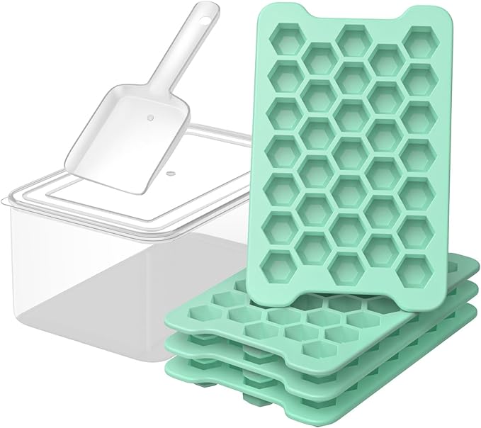 Mini Ice Cube Tray for Freezer: Small Plastic Ice Cubes Trays for Freezer by FDDAI