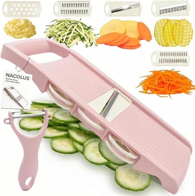 NACOLUS Mandoline Slicer for Kitchen Slicer Vegetable Cutter 5 In 1 Veggie by NACOLUS
